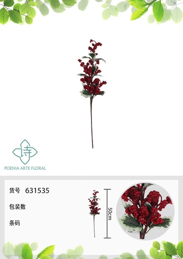 [631535] Vara de berry artificial 53 cm - Flores artificiales decorativas