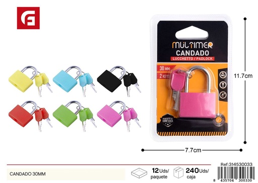 [314530033] Candado 30 mm - Ferretería y accesorios