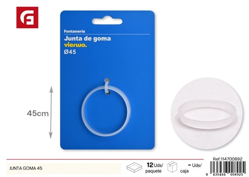 [114700892] Junta de goma 45 mm - Accesorios de fontanería y ferretería