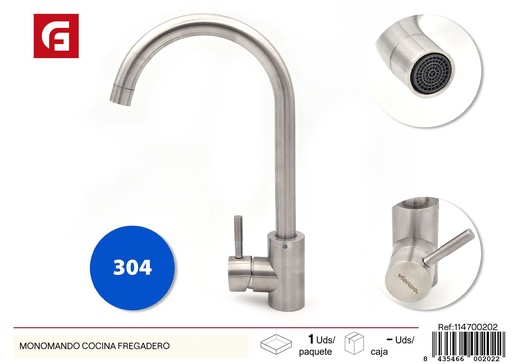[114700202] Grifo monomando para fregadero de cocina - Accesorios de fontanería