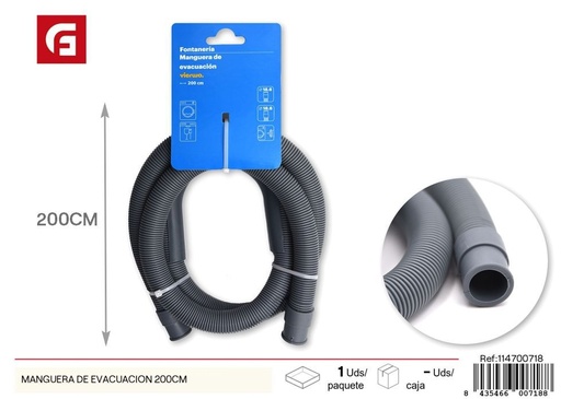 [114700718] Manguera de evacuación 200 cm - Accesorios de plomería