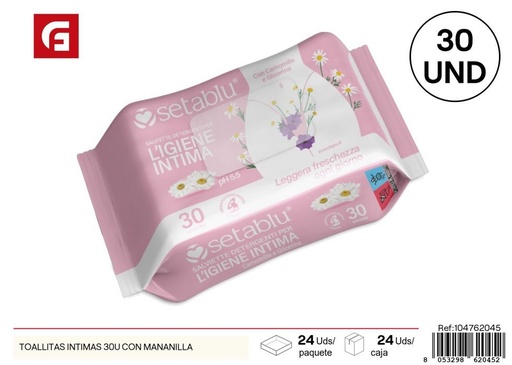 [104762045] Toallitas íntimas con manzanilla 30u - Productos de cuidado personal