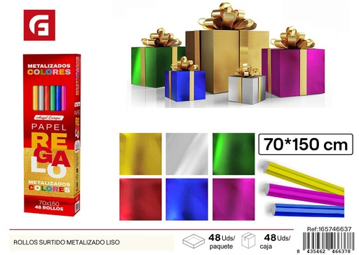 [165746637] Rollos surtido metalizado liso - Artículos para envolver regalos y decoraciones
