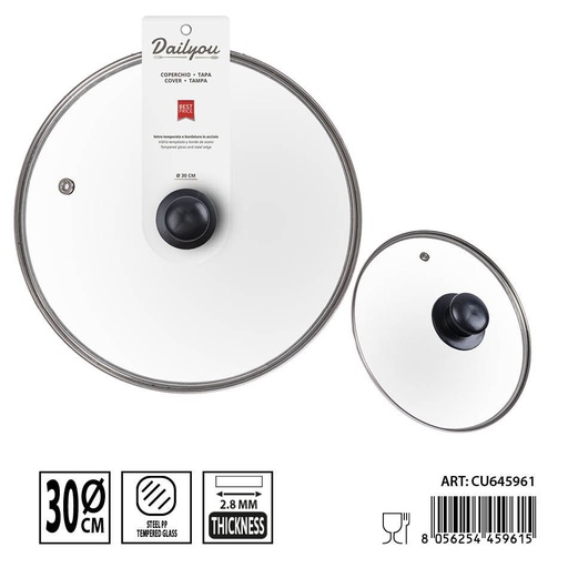 [0242203] Tapa de cristal templado para olla G de 30 cm DC Casa - Accesorios de cocina