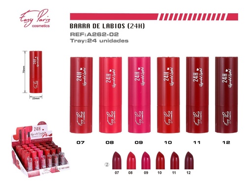 [A262-02] Labial de larga duración 24h - 24 Unidades