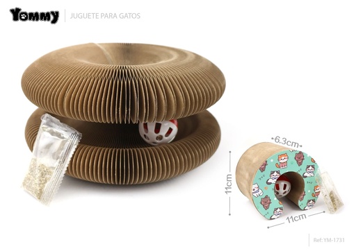 [YM1731] Plegable rascador diseño acordeón para gato 11x11x6.3cm - Rascadores para gatos
