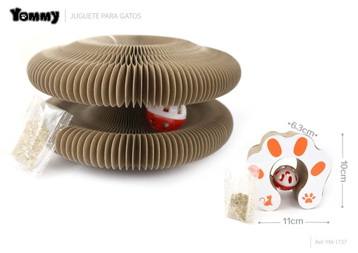 [YM1737] Plegable rascador diseño acordeón para gato 10x11x6.3cm - Rascadores para gatos