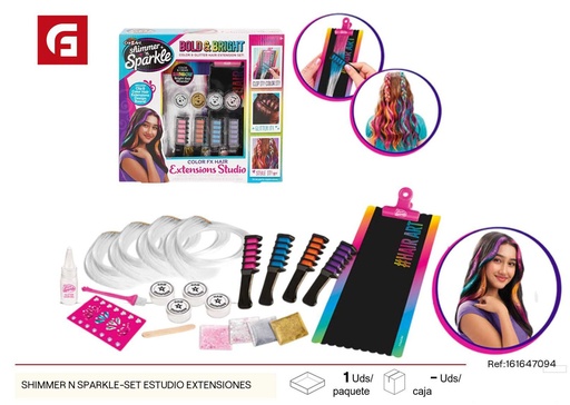 [161647094] Set estudio extensiones Shimmer N Sparkle - Juguetes de belleza