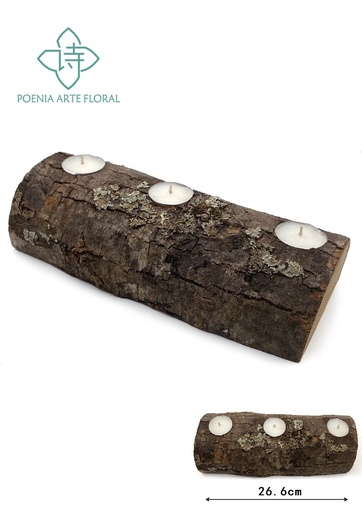 [731788447014] Portavelas de 3 agujeros 24 cm - Decoraciones de mesa
