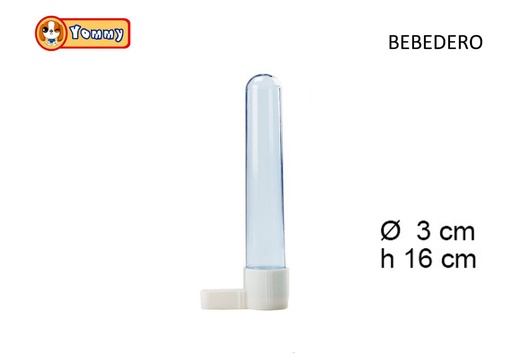 [YM4127] Bebedero de agua para pájaros color azul 1 pc 3x16 cm - Accesorios para jaulas