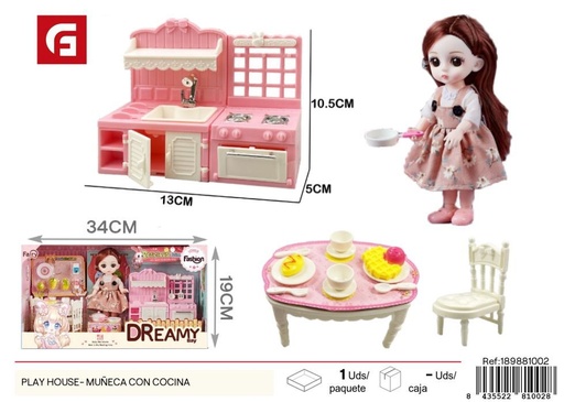 [189881002] Casa de juegos muñeca con cocina - Juguetes