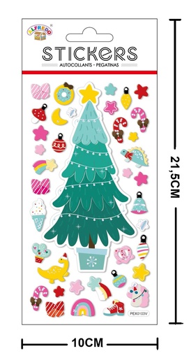 [NV9370] Stickers navidad 10x21.5 cm - Etiquetas de regalo navideñas