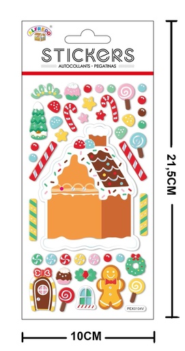 [NV9371] Stickers navidad 10x21.5 cm - Etiquetas de regalo navideñas