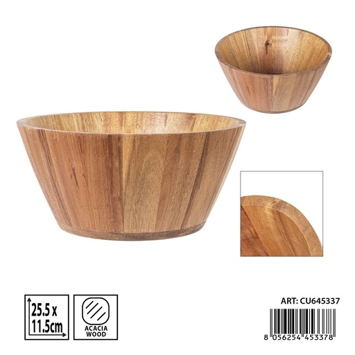 [0240330] Ensaladera de madera de acacia 25.5(16)x11.5 cm - Accesorios de cocina