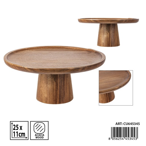 [0240335] Soporte de tartas de madera acacia 25x11 cm - Accesorios de cocina