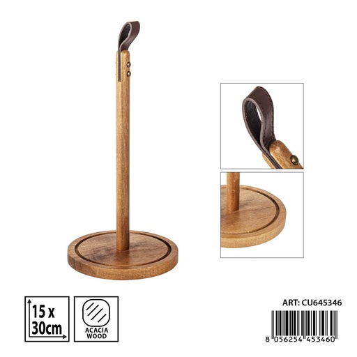 [0240336] Portarollos de madera acacia 15x33 cm - Accesorios de cocina