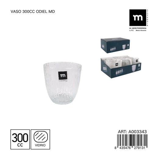 [A003343] Vaso 300cc Odiel MD - Vaso clásico para cualquier bebida