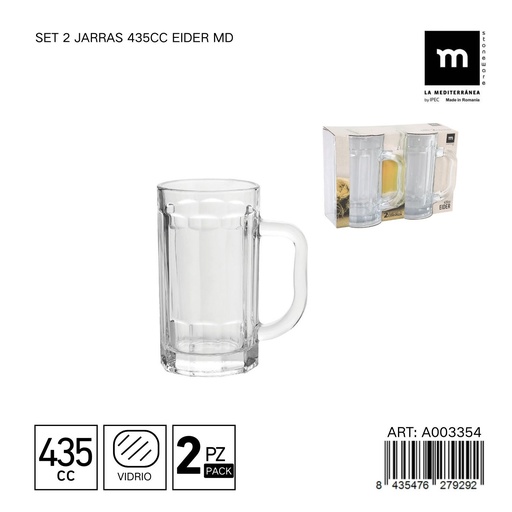 [A003354] Set de 2 jarras 435cc Eider MD - Jarras para compartir