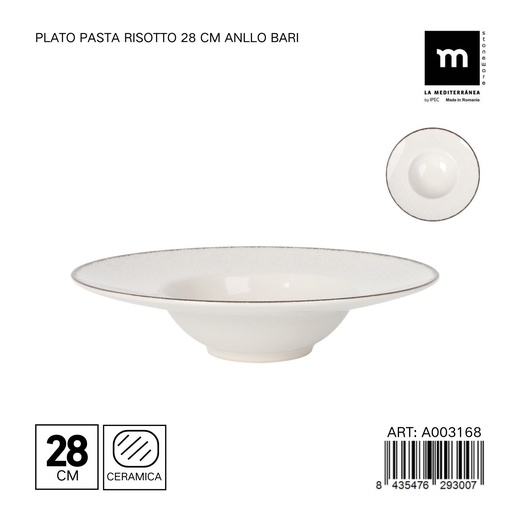 [A003168] Plato para pasta risotto 28 cm ANLLO Bari - Utensilio de cocina ideal para pastas