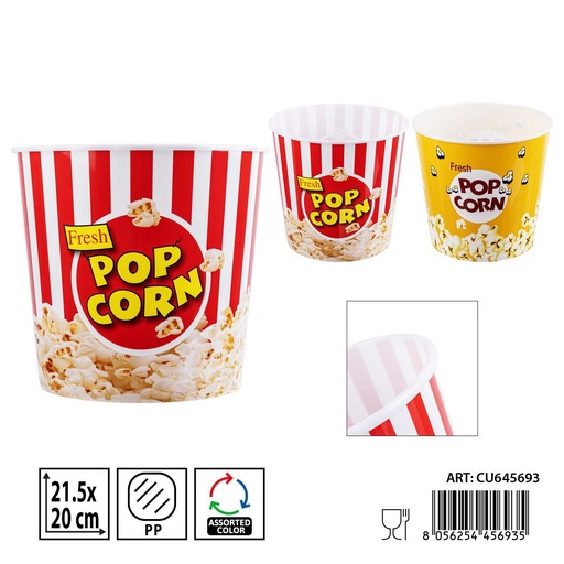 [0240850] Cubo de palomitas DC CASA 21.5x20 cm - Utensilios de cocina