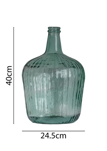 [225010R] Jarrón de vidrio rayado 10L - Maceteros y decoración para el hogar