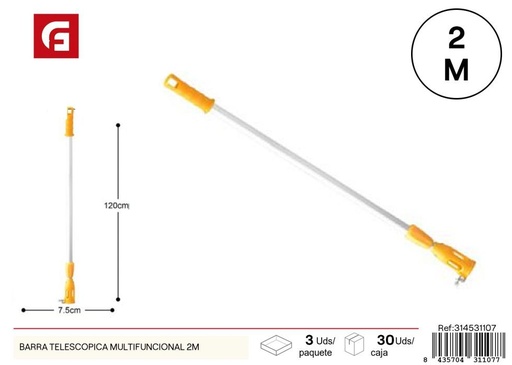 [314531107] Pistola de clavos barra telescópica multifuncional 2m - Herramientas de jardín
