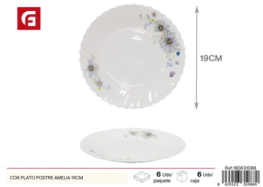 [180631088] Plato de postre Amelia de 19 cm - Vajilla decorativa