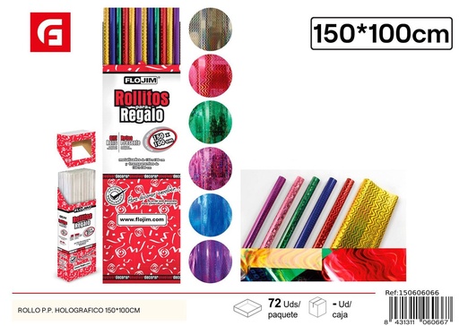 [150606066] Papel regalo reciclado holográfico 150*100 cm - Papelería de regalo y decoraciones