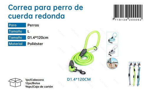 [187920009] Correa para perro de cuerda redonda - Productos de paseo y comodidad 