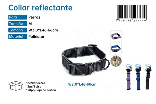 [187920144] Collar reflectante para mascotas - Seguridad y visibilidad en la noche 