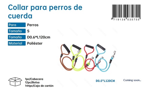 [187903575] Collar para perros de cuerda - Paseo cómodo y seguro 
