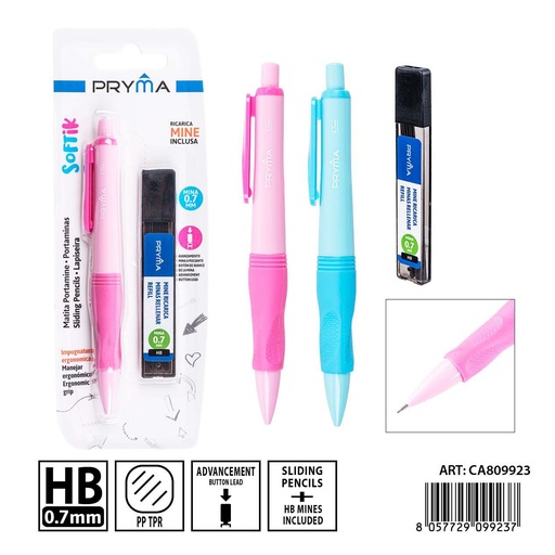 [0242098] Portaminas PRYMA + recambio 20 minas HB 0.7 mm - Material de oficina