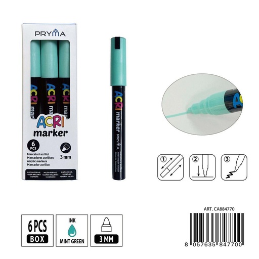 [0235559] Rotulador acrílico PRYMA de 3 mm - Herramientas artísticas