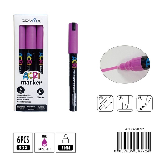 [0235561] Rotulador acrílico PRYMA de 3 mm - Herramientas artísticas
