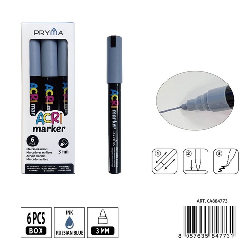[0235562] Rotulador acrílico PRYMA de 3 mm - Herramientas artísticas