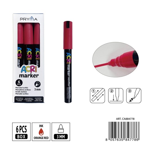 [0235567] Rotulador acrílico PRYMA de 3 mm - Herramientas artísticas