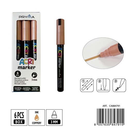 [0235580] Rotulador acrílico PRYMA de 3 mm - Herramientas artísticas