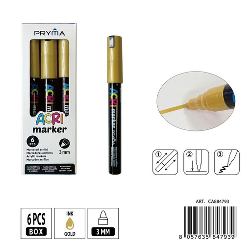 [0235582] Rotulador acrílico PRYMA de 3 mm - Herramientas artísticas