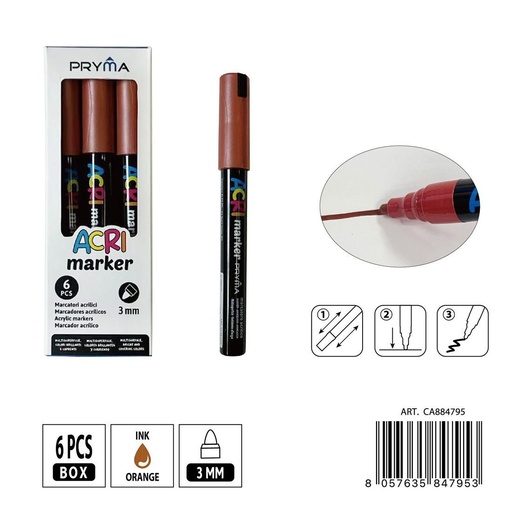 [0235584] Rotulador acrílico PRYMA de 3 mm - Herramientas artísticas