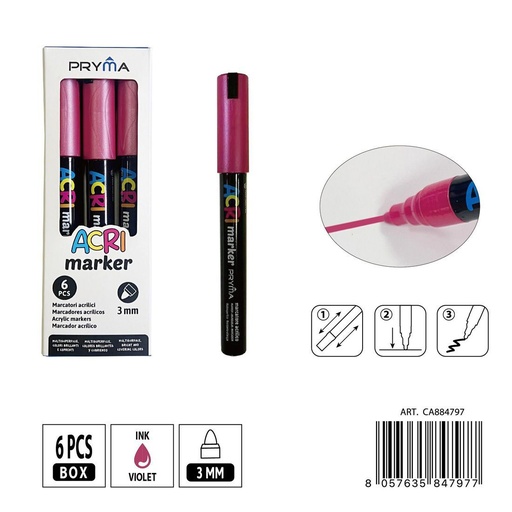 [0235586] Rotulador acrílico PRYMA de 3 mm - Herramientas artísticas