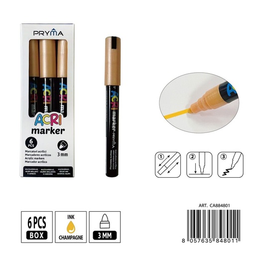 [0235590] Rotulador acrílico PRYMA de 3 mm - Herramientas artísticas