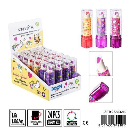[0236201] Goma de borrar PRYMA de 1.85x1.85x7.7 cm - Artículo de papelería escolar