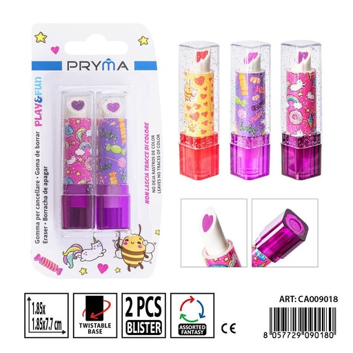 [0236647] Goma de borrar PRYMA de 1.85x1.85x7.7 cm - Artículo de papelería escolar