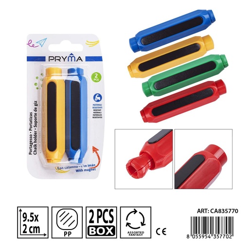 [0242095] Portatizas con imán PRYMA de 2x9.5 cm - Artículo de papelería escolar