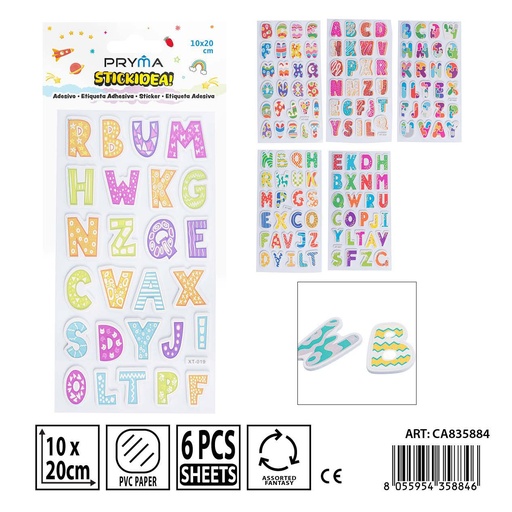 [0242323] Pegatinas PRYMA 10x23 cm - Materiales de manualidades y decoración