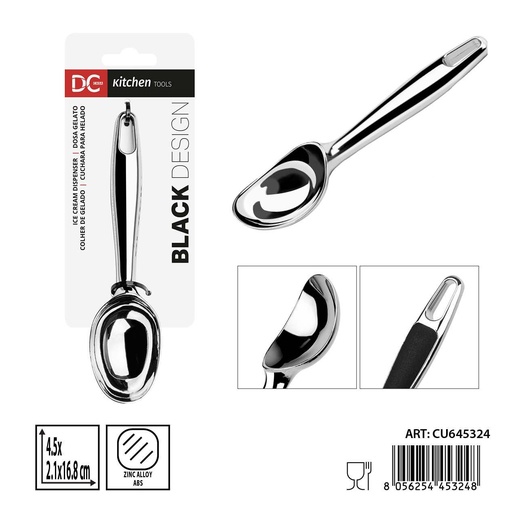 [0239059] Cuchara para helado de zinc 4.5x2.1x16.8 cm DC CASA - Accesorios de cocina