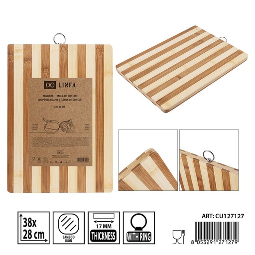 [0242870] Tabla de cortar de bambú DC CASA 38x28cm - Accesorios de cocina