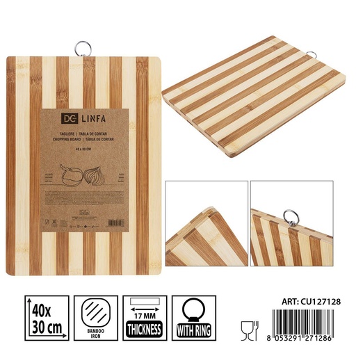 [0242871] Tabla de cortar de bambú 40x30 cm - Accesorios de cocina y utensilios para cortar