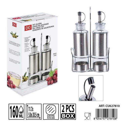 [0236137] Set de aceitera/vinagrera 160 ml (2 pz) - Almacenamiento de cocina