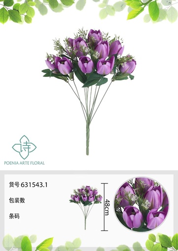[631543.1] Ramo de tulipanes grandes artificiales 48 cm - Novedades en decoración 